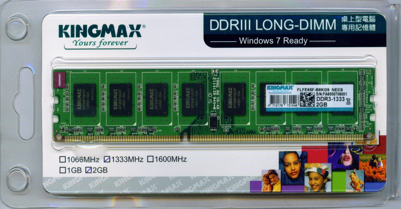 RAM KINGMAX DDR3 2GB 1333Mhz viễn sơn chính hãng