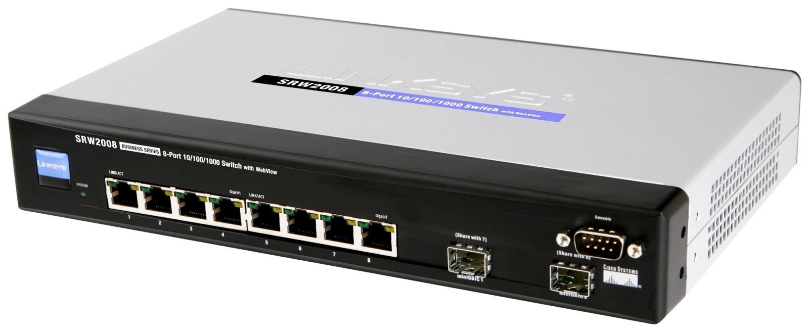 Cisco SRW2008, 8 port Gigabit Switch   WebView