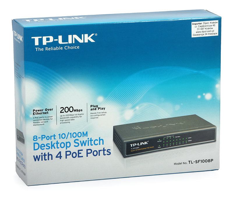 Switch TP-Link TL-SF1008P, Desktop 8 cổng 10/100Mpbs với 4 cổng PoE
