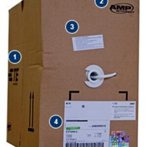 Cáp mạng AMP, Cat 5e UTP Cable, 4-Pairs, 24AWG, CM, White (6-219590-2)