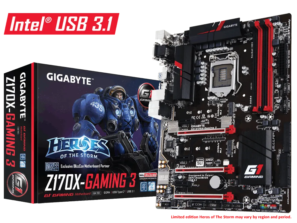 Main Gigabyte GA-Z170X-GAMING 3, Socket 1151 (GA-Z170X-GAMING 3)