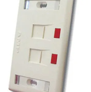 Mặt nạ AMP 2Ports, Decorator Faceplate Kit,Shutter, White ,with Label