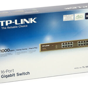 Switch TP-Link TL-SG1016D, lắp tủ hoặc để bàn 16 cổng tốc độ Gigabit