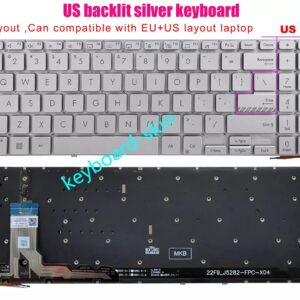 Bàn phím laptop Asus VivoBook X1504, K3605, K3504, M3504, S3504, M3605, M3503, E1504 – Màu bạc, có LED, bảo hành 6 tháng