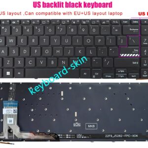 Bàn phím laptop Asus VivoBook X1504, K3605, K3504, M3504, S3504, M3605, M3503, E1504 – Màu đen, có LED, bảo hành 6 tháng