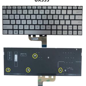 Bàn Phím Laptop Asus Zenbook 13 Ux333 Ux333f Ux333fn Uf3300f Ux334 Ux334u Ux334ua Ux334a U334u – BẠC (Có Đèn)