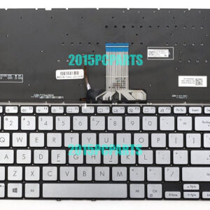 Bàn phím laptop Asus Zenbook 14 UX434 UX434I UX434IQ UM434I UM434IQ UM433IQ Q407 Q407I Q407IQ Q408 Q408U Q408UG BẠC (CÓ ĐÈN, BH 6TH)