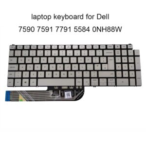 Bàn phím laptop Dell Inspiron 15 3501 3502 3505 3505 5501 5502 5508 5509 5584 5590 5593 5594 5598, Vostro 3500 (GEN 11) BẠC (CÓ ĐÈN)