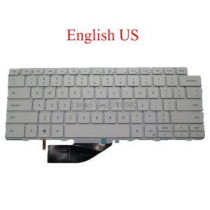 Bàn phím laptop Dell XPS 13 7390 Tablet 2-in-1, Dell XPS 13 9310 2-in-1 – TRẮNG (CÓ ĐÈN)