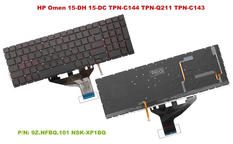 Bàn phím laptop Hp Omen 15-dc 15t-dc 15-dc000 15t-dc000, 15-dh 15t-dh 15-dh000, 15t-dh000 (CÓ ĐÈN)