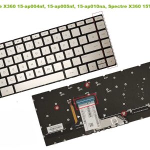 Bàn phím laptop Hp Spectre X360 15-AP 15-ap000, 15-ap012dx, 15-ap011dx, 15-ap011dx BẠC (CÓ ĐÈN, BH 6TH)