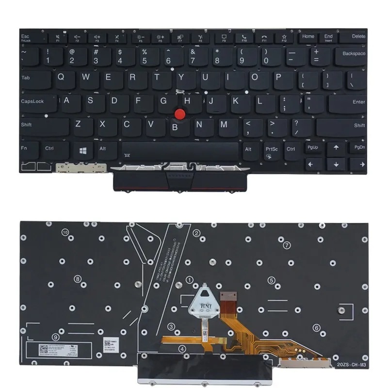 Bàn phím laptop Lenovo ThinkPad X1 Nano Gen 1 2021 (Type 20UN 20UQ), Thinkpad X1 Nano Gen 2 2022 (Type 21E8 21E9), Thinkpad X1 Nano Gen 3 2023 (Type 21K1 21K2) (LED, BH 6TH)