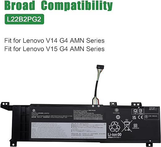 Pin laptop Lenovo V14 G4 AMN (82YT), Lenovo V15 G4 AMN (82YU), Lenovo V15 G4 IAN (82YW) Series, L22B2PG2 L22D2PG2 SB11K24748 5B11K24747 SB11N45986 5B11N45996 (ZIN) – 2 CELL