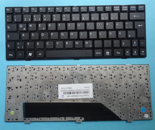 Bàn phím laptop MSI Wind U135 U160 U135DX U160DX U160MX U270 – U160 ĐEN (CÓ KHUNG)