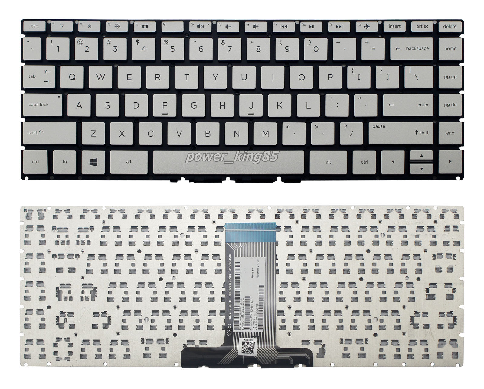 Bàn phím laptop Hp 14-ba000, 14-bf000, 14-bk000, 14-bs000, 14-bw000, 14-cd000, 14s-cf, 348 G5, 245 g8 BẠC (ZIN)