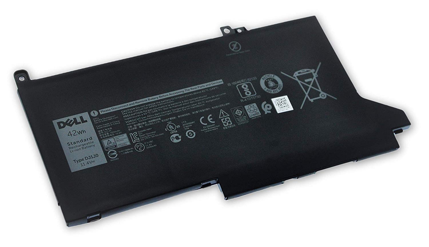 Pin laptop Dell Latitude 7280 7290 7390 7480 7480 E7280 E7390 E7480 E7490, DJ1J0 DM6WC 2X39G F3YGT NGẮN 42WH (ZIN) – 3 CELL