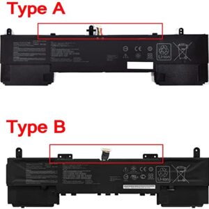 Pin laptop Asus Zenbook Flip 15 UX533 UX533F UX534 UX534F UX563 UX563F, C42N1839 (TYPE A) (ZIN) – 4 CELL *PÁT ỐC CẠNH CÁP PIN*