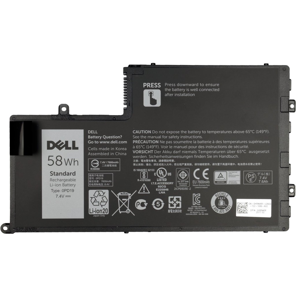 Pin laptop Dell Inspiron 14-5442 5447 5448, 15-5542 5545 5547 5548 5557, Latitude 3450 3550, 0PD19 58WH (ZIN) – 4 CELL *KO KÉN*
