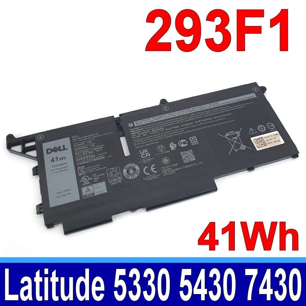 Pin laptop Dell Latitude 7330 7430 7530, Latitude 5330 5430 (Gen 12), 293F1 M69D0 41WH (ZIN) – 3 CELL *KO KÉN WH*