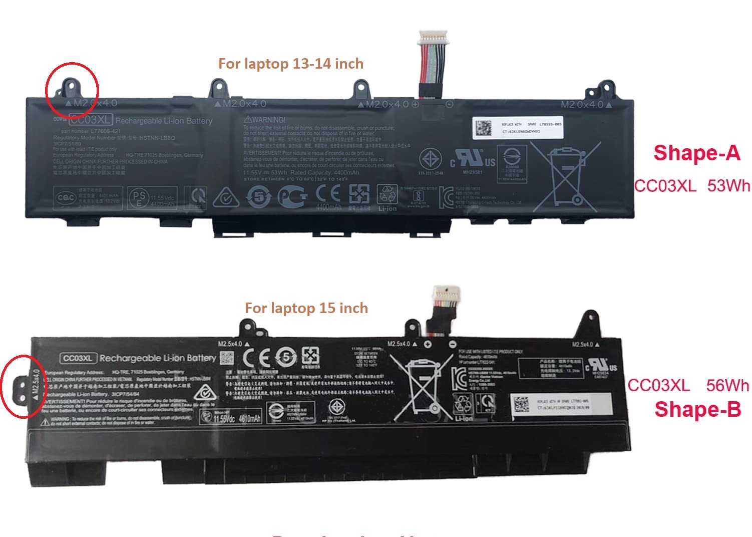 Pin laptop Hp EliteBook 635 G7 G8, 830 G7 G8, 835 G7 G8, 840 G7 G8, 845 G7 G8, HP ZBook Firefly 14 G7, 14 G8, CC03XL 56WH (ZIN) – 3 CELL *KÉN WH*