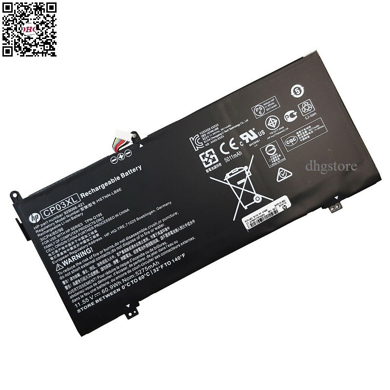 Pin laptop Hp Spectre X360 Convertible 13-ae000, 13-ae0xx, 13-ae006no, 13-ae001ng, 13-ae049ng, 13-ae013dx, CP03XL (ZIN) – 3 CELL
