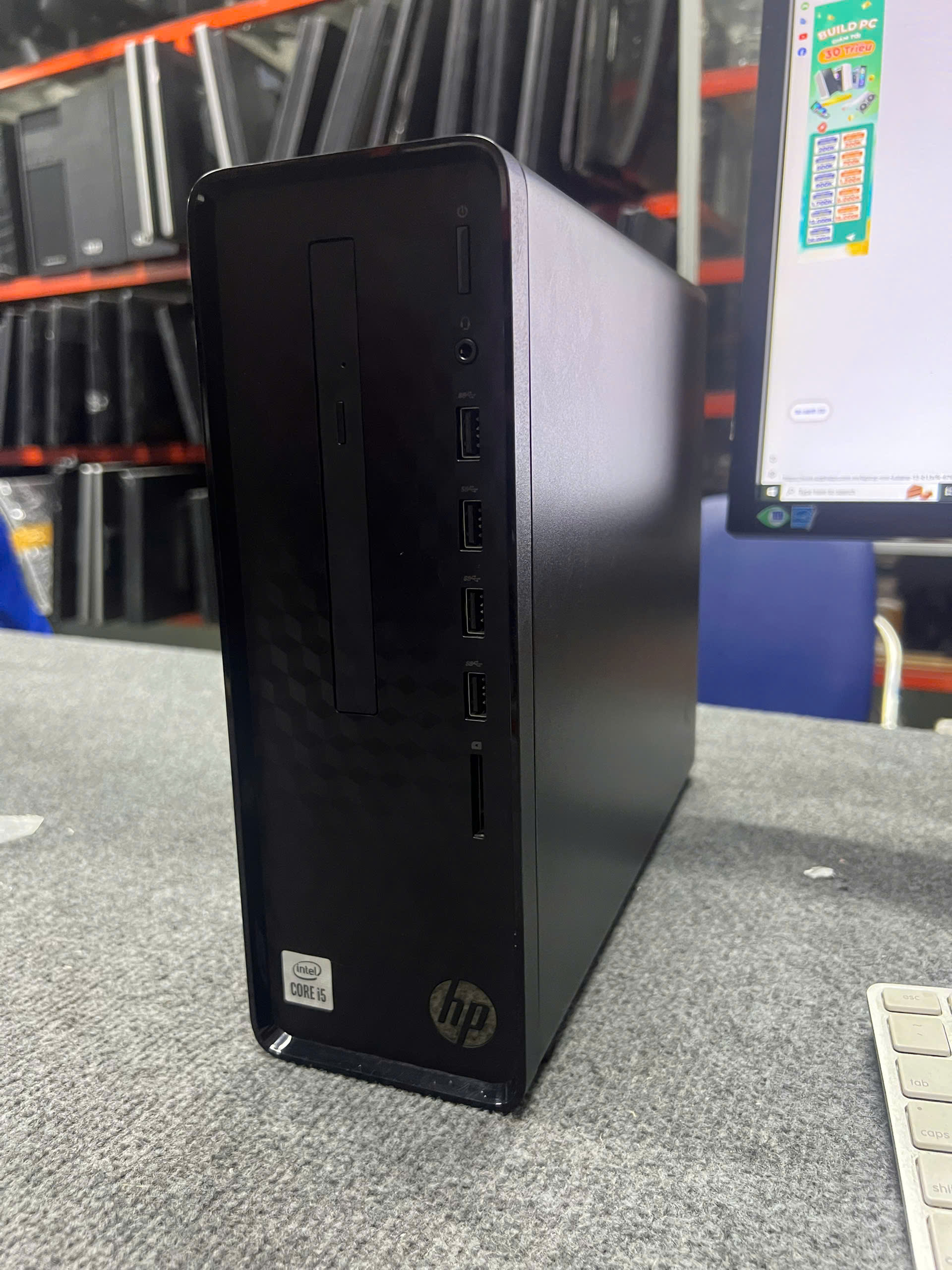 Máy Tính Đồng Bộ HP S01-pF1145d 181A5AA – Core i5-10400, RAM 16GB, SSD 256GB, DVD-RW, Windows 10 Chính Hãng