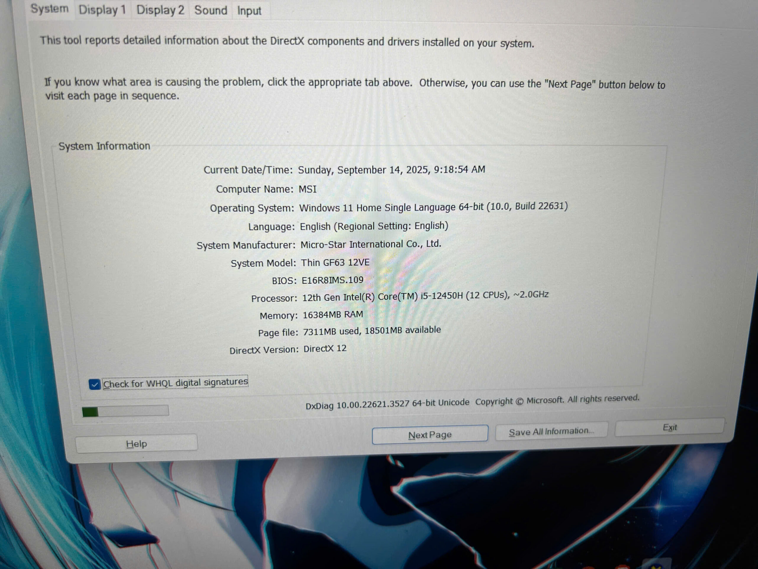 Laptop MSI Gaming GF63 Thin 12VE - 460VN (i5-12450H, 16GB, 512GB, RTX 4050, Full HD 144Hz, Win11 - Ảnh 7